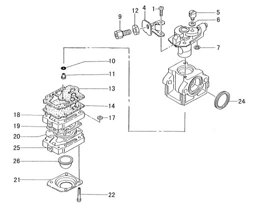 Carburetor Parts, 40cc - Click Image to Close
